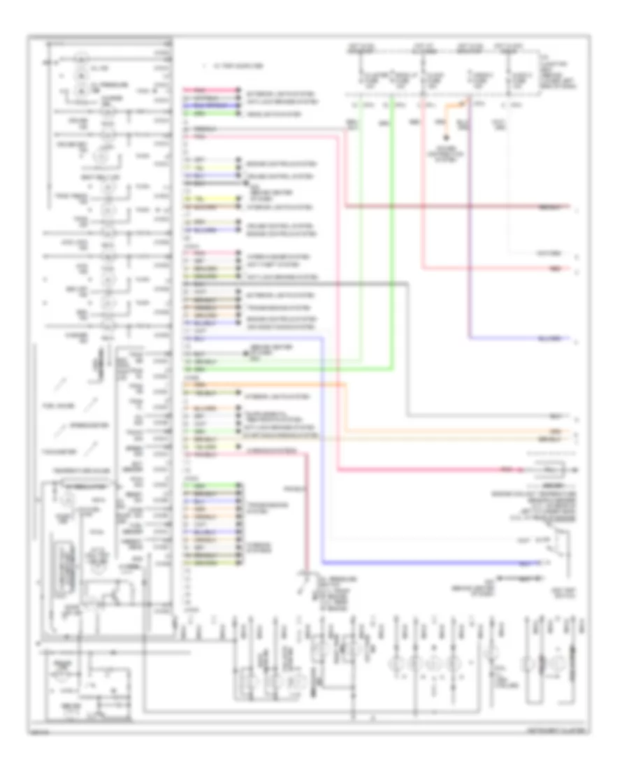 Instrument Cluster Wiring Diagram 1 of 2 for Hyundai Santa Fe GLS 2008