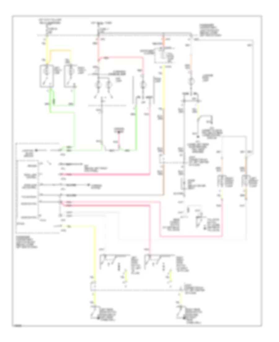 Courtesy Lamps Wiring Diagram with Sunroof for Hyundai Santa Fe 2004