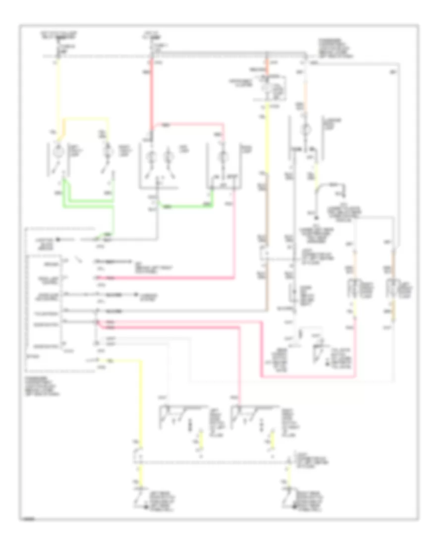 Courtesy Lamps Wiring Diagram, without Sunroof for Hyundai Santa Fe 2004