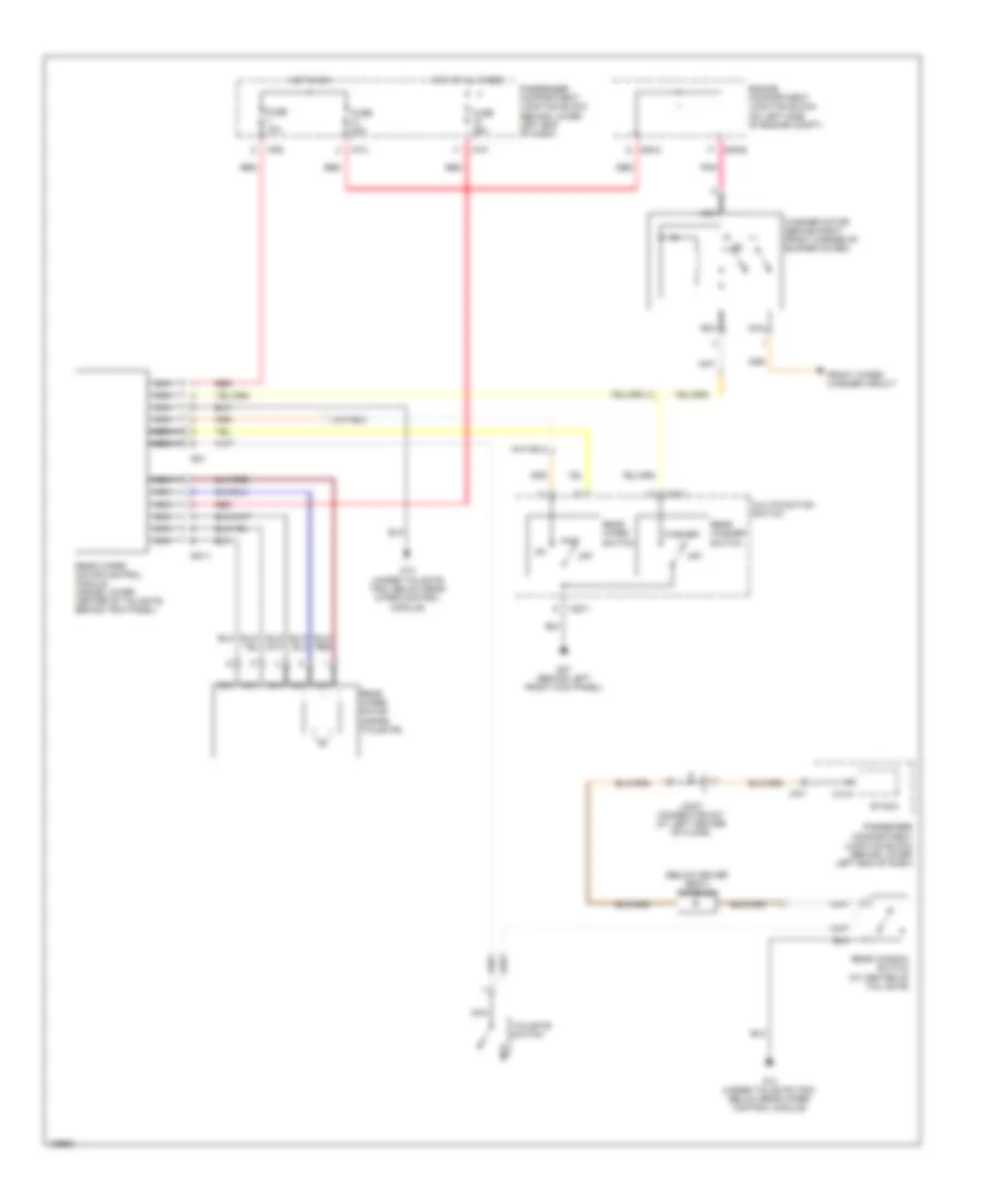 Электросхема заднего стеклоочистителя дворника и омывателя для Hyundai Santa Fe LX 2004