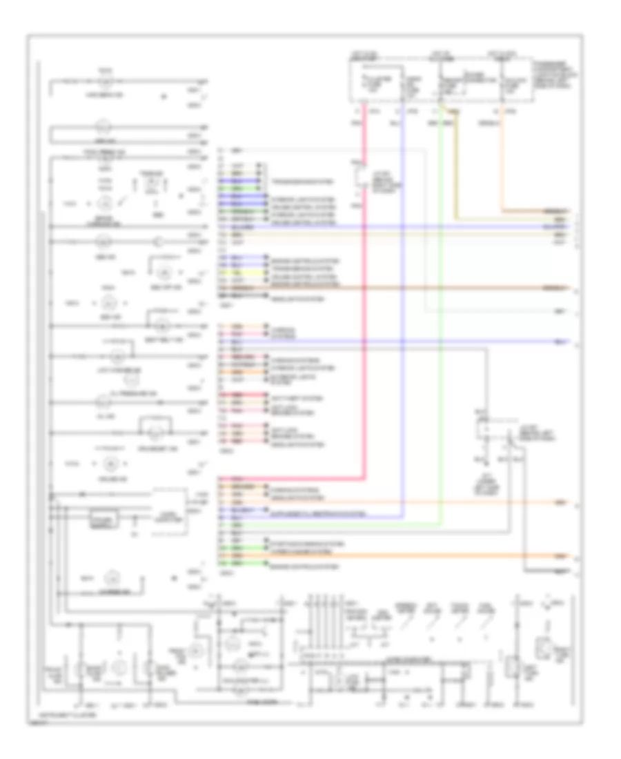 Instrument Cluster Wiring Diagram 1 of 2 for Hyundai Sonata GLS 2008