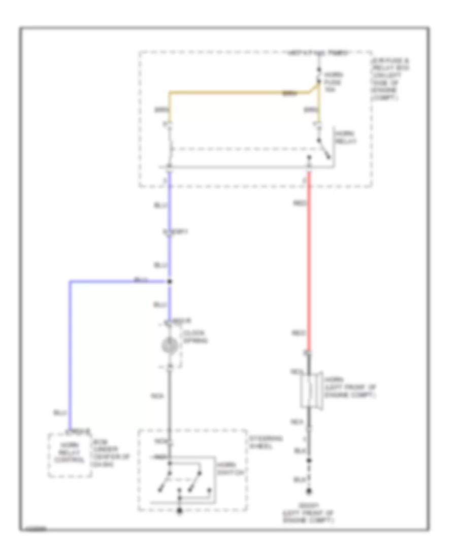 Horn Wiring Diagram for Hyundai Accent GS 2014