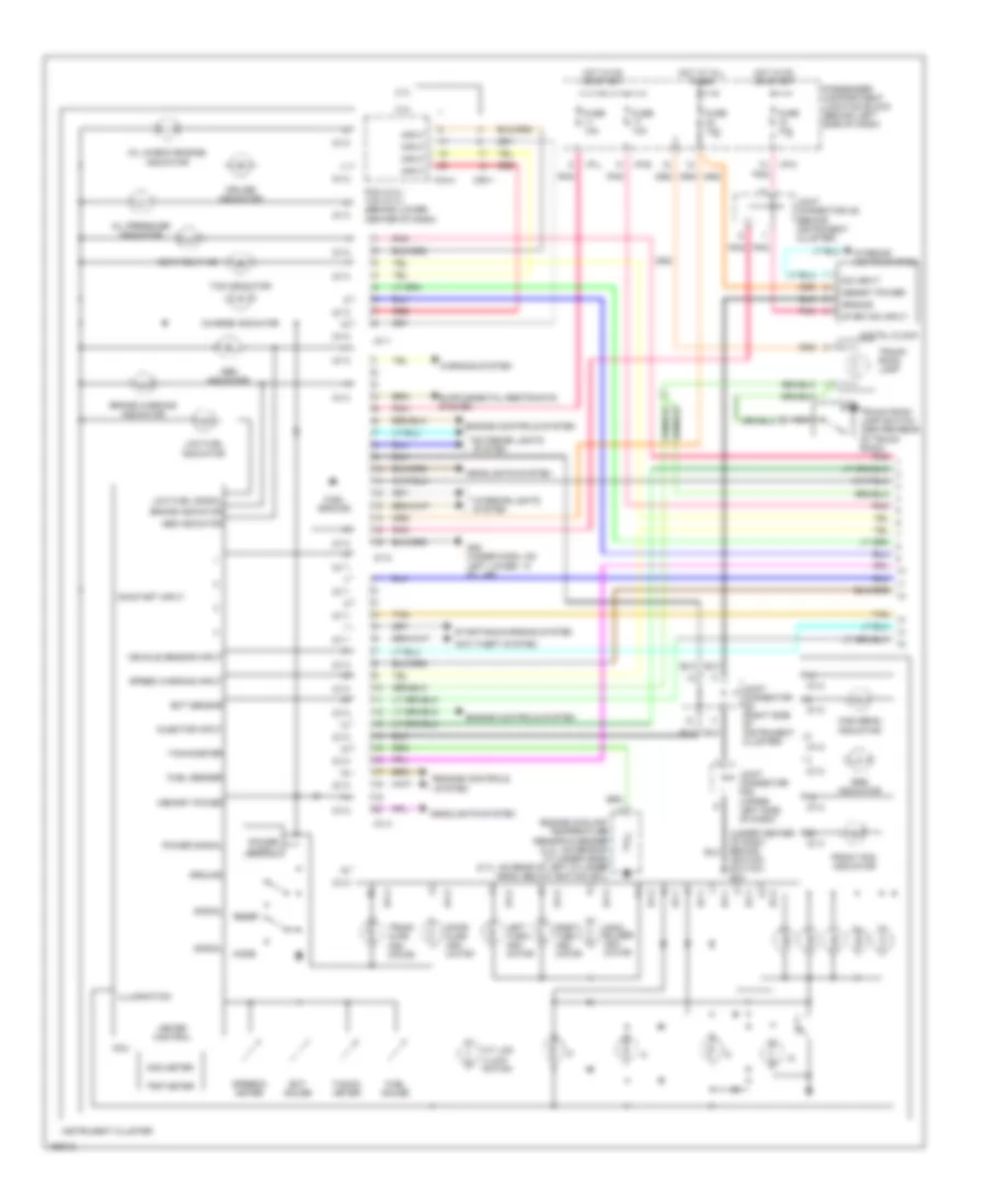 Instrument Cluster Wiring Diagram 1 of 2 for Hyundai Sonata 2004