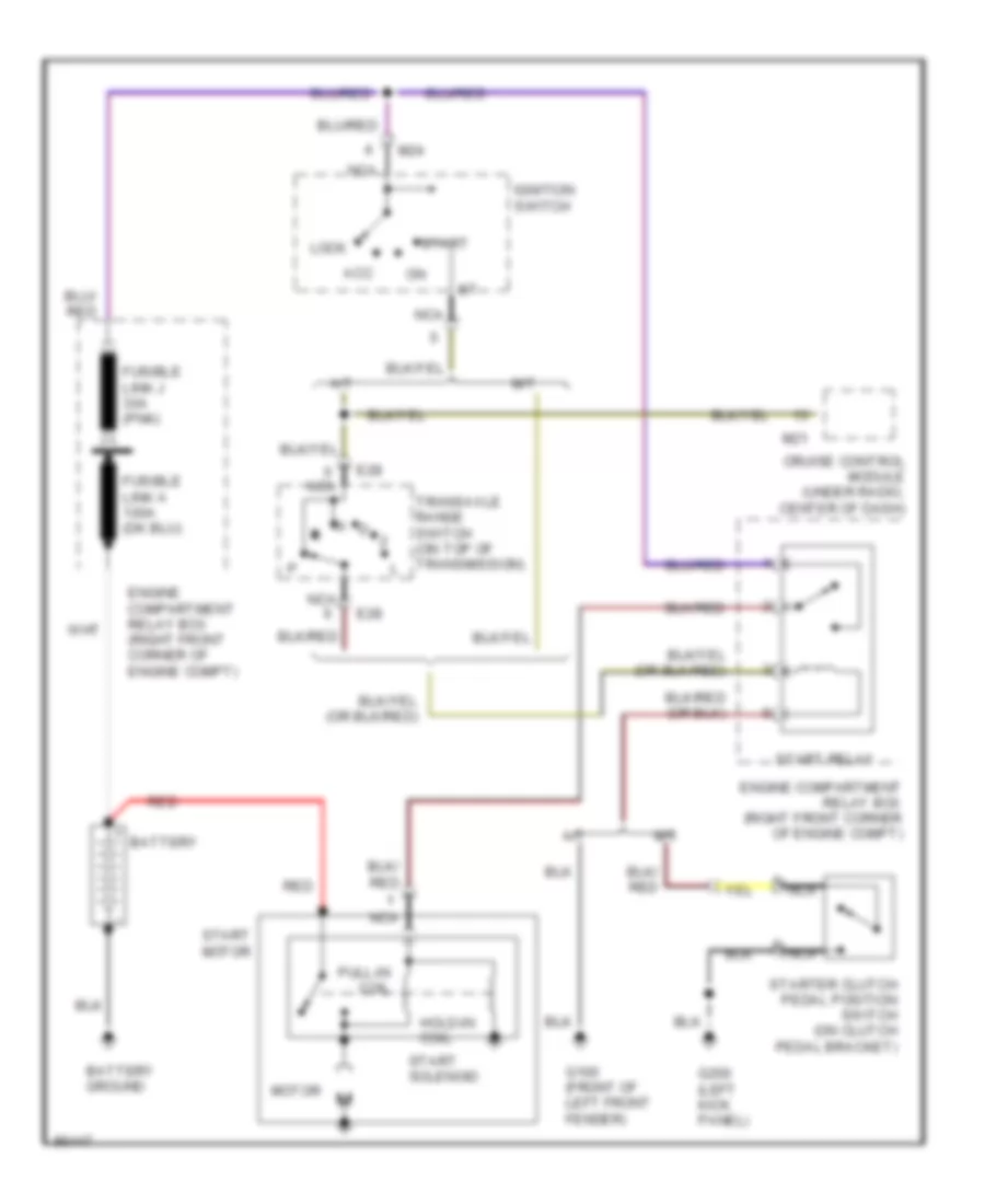 Starting Wiring Diagram for Hyundai Elantra 1997