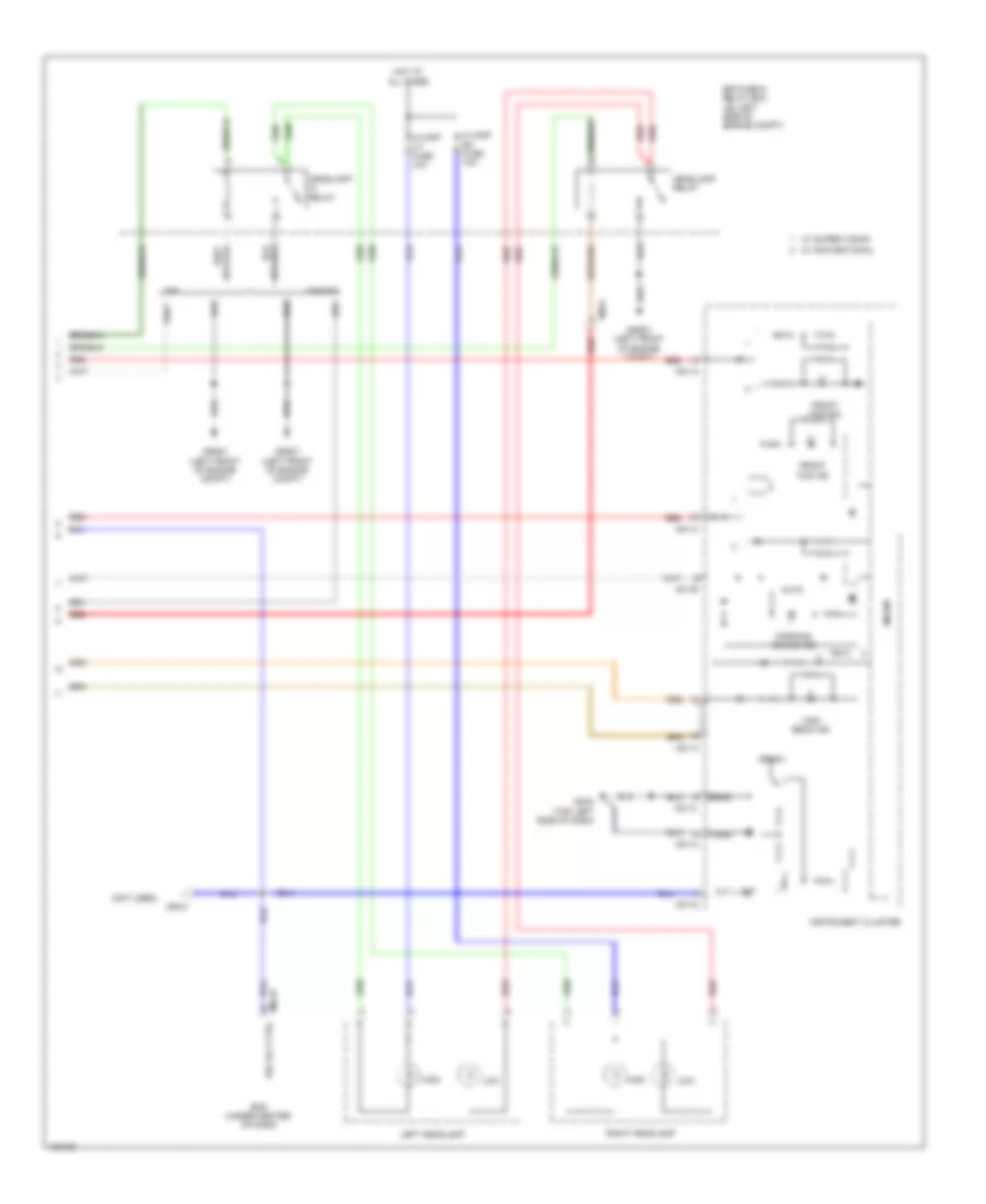 Headlights Wiring Diagram, without Telescopic (2 of 2) for Hyundai Accent SE 2014