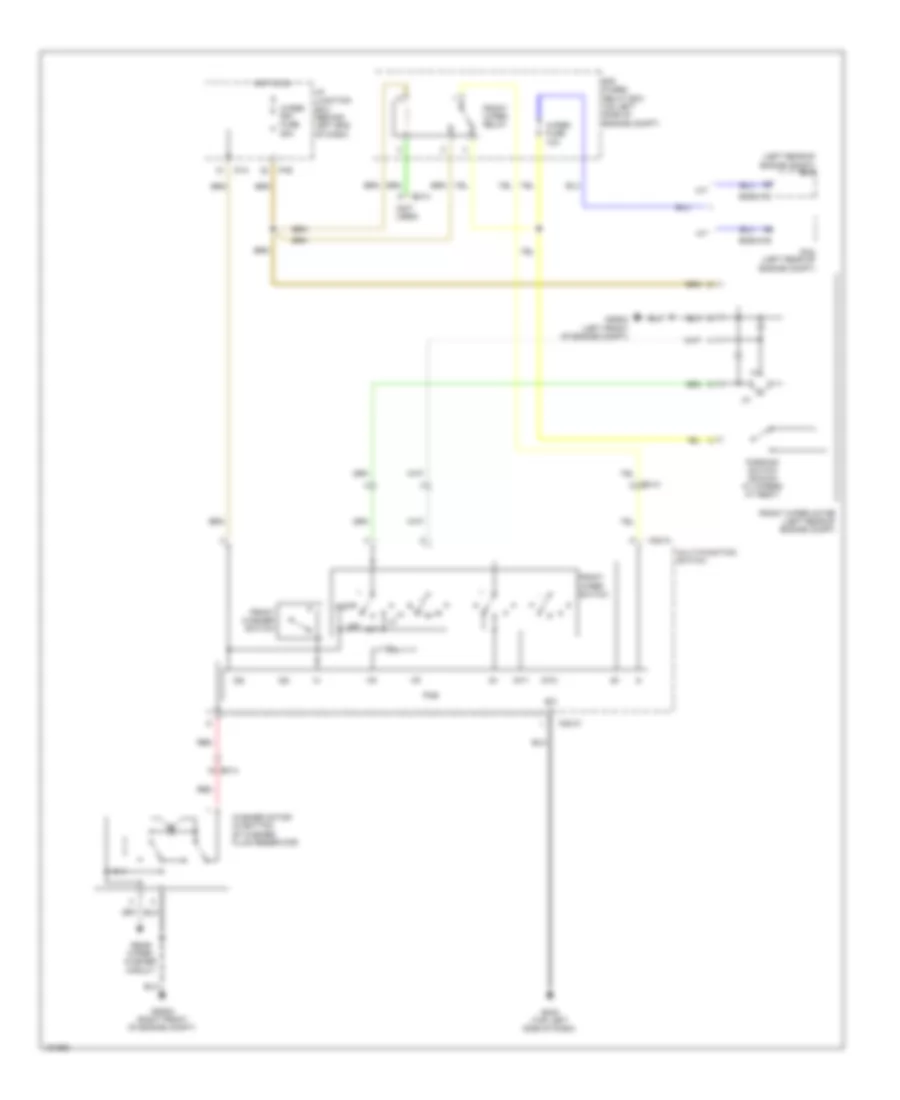 Front WiperWasher Wiring Diagram, without Telescopic for Hyundai Accent SE 2014