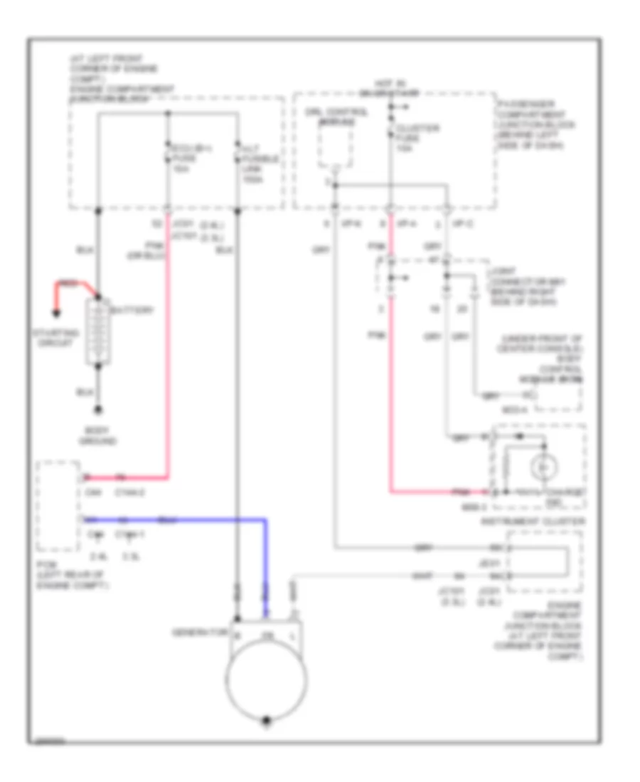 Charging Wiring Diagram for Hyundai Sonata Limited 2008