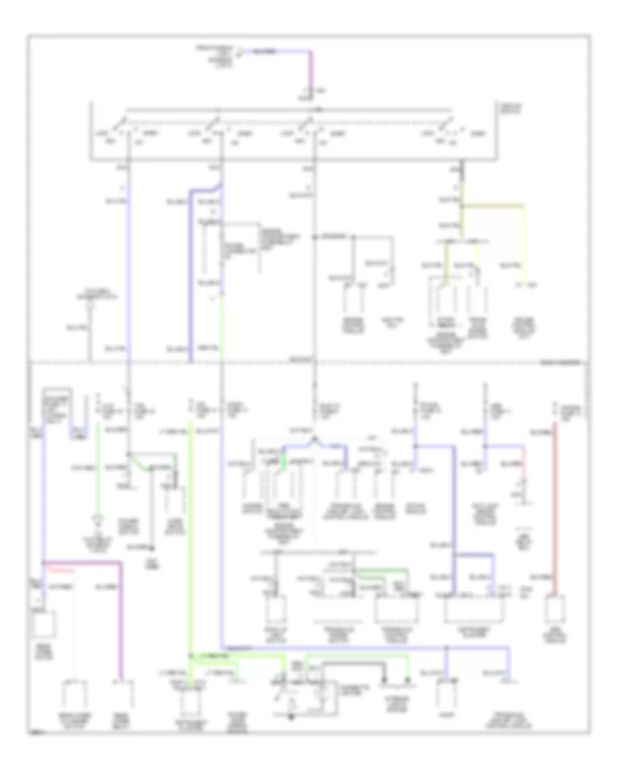 Power Distribution Wiring Diagram 3 of 5 for Hyundai Elantra GLS 1997