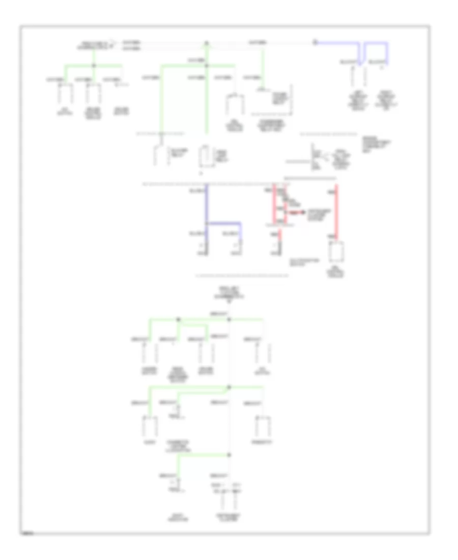 Power Distribution Wiring Diagram 4 of 5 for Hyundai Elantra GLS 1997