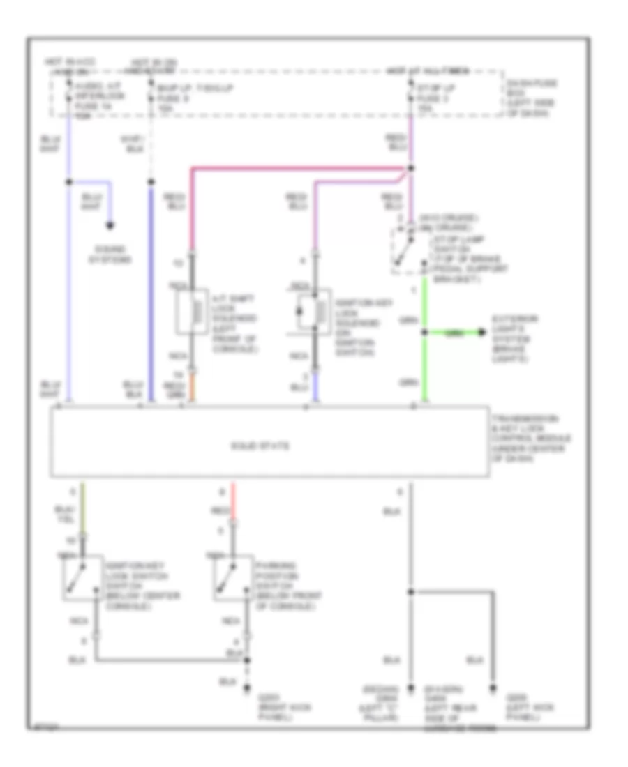 Shift Interlock Wiring Diagram for Hyundai Elantra GLS 1997