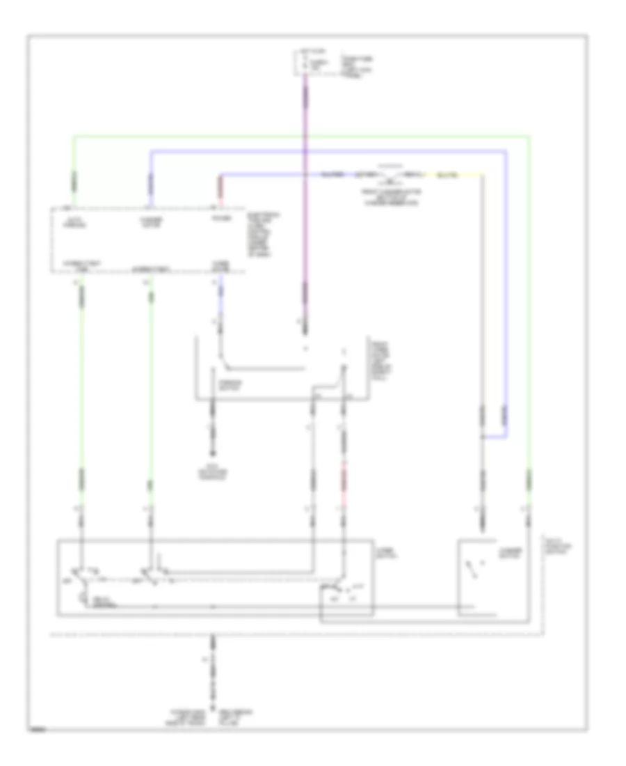 Электросхема передних стеклоочистителей дворников и омывателя лобового стекла для Hyundai Elantra GLS 1997
