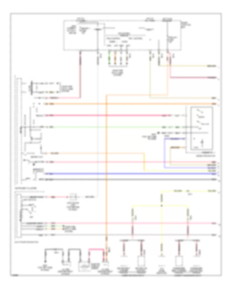 Instrument Illumination Wiring Diagram (1 of 2) for Hyundai Azera 2014