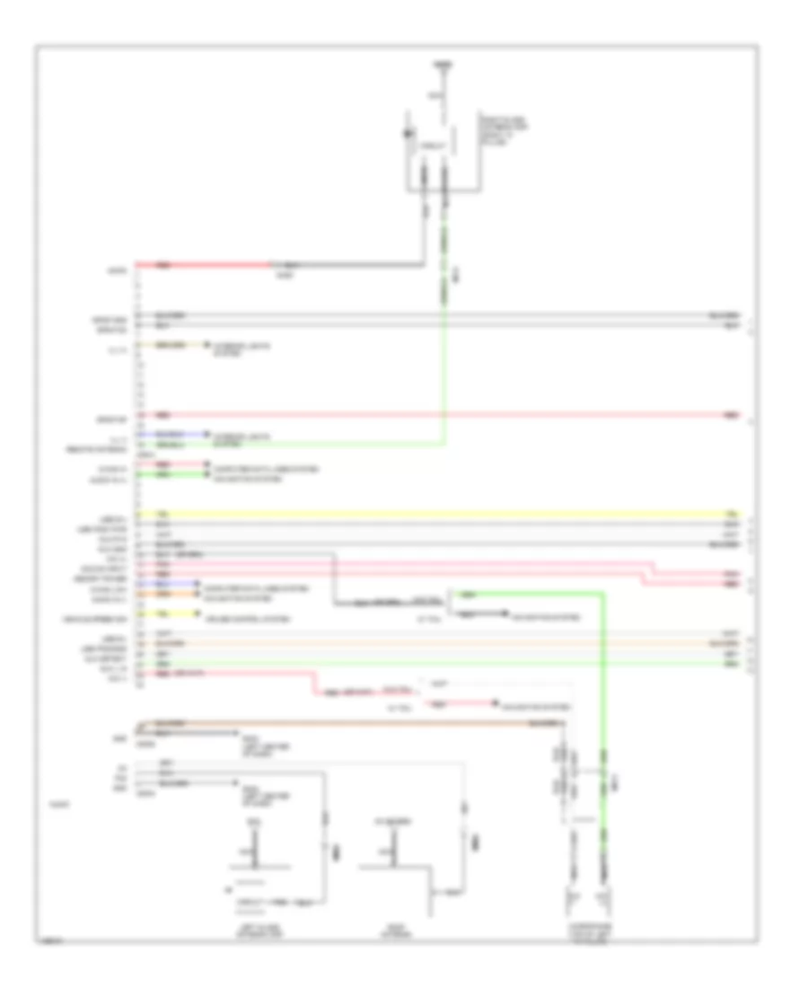 Radio Wiring Diagram, without Navigation with Amplifier (1 of 4) for Hyundai Azera 2014