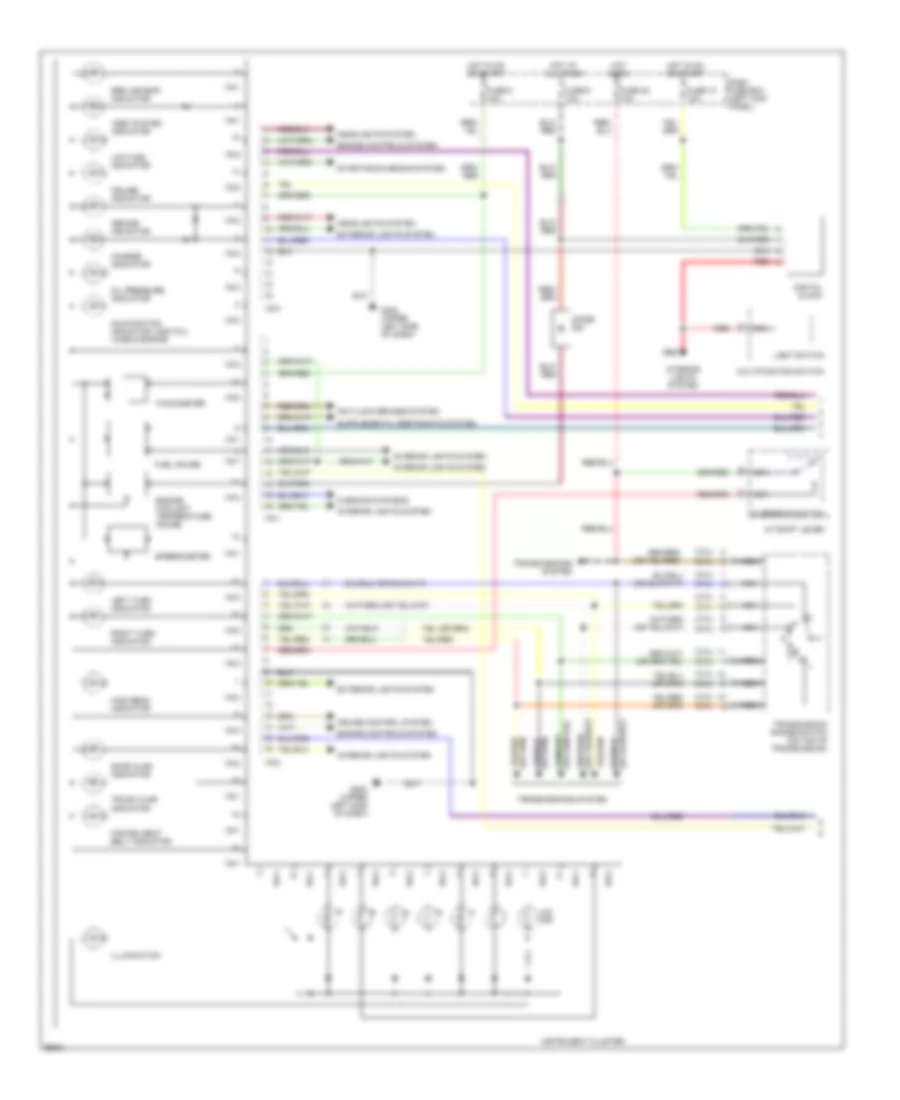 Instrument Cluster Wiring Diagram 1 of 2 for Hyundai Sonata 1997