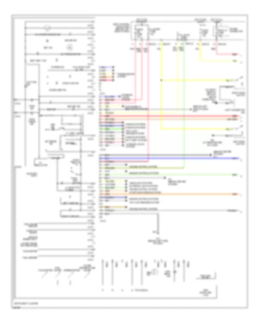 Instrument Cluster Wiring Diagram 1 of 2 for Hyundai Tiburon GS 2008