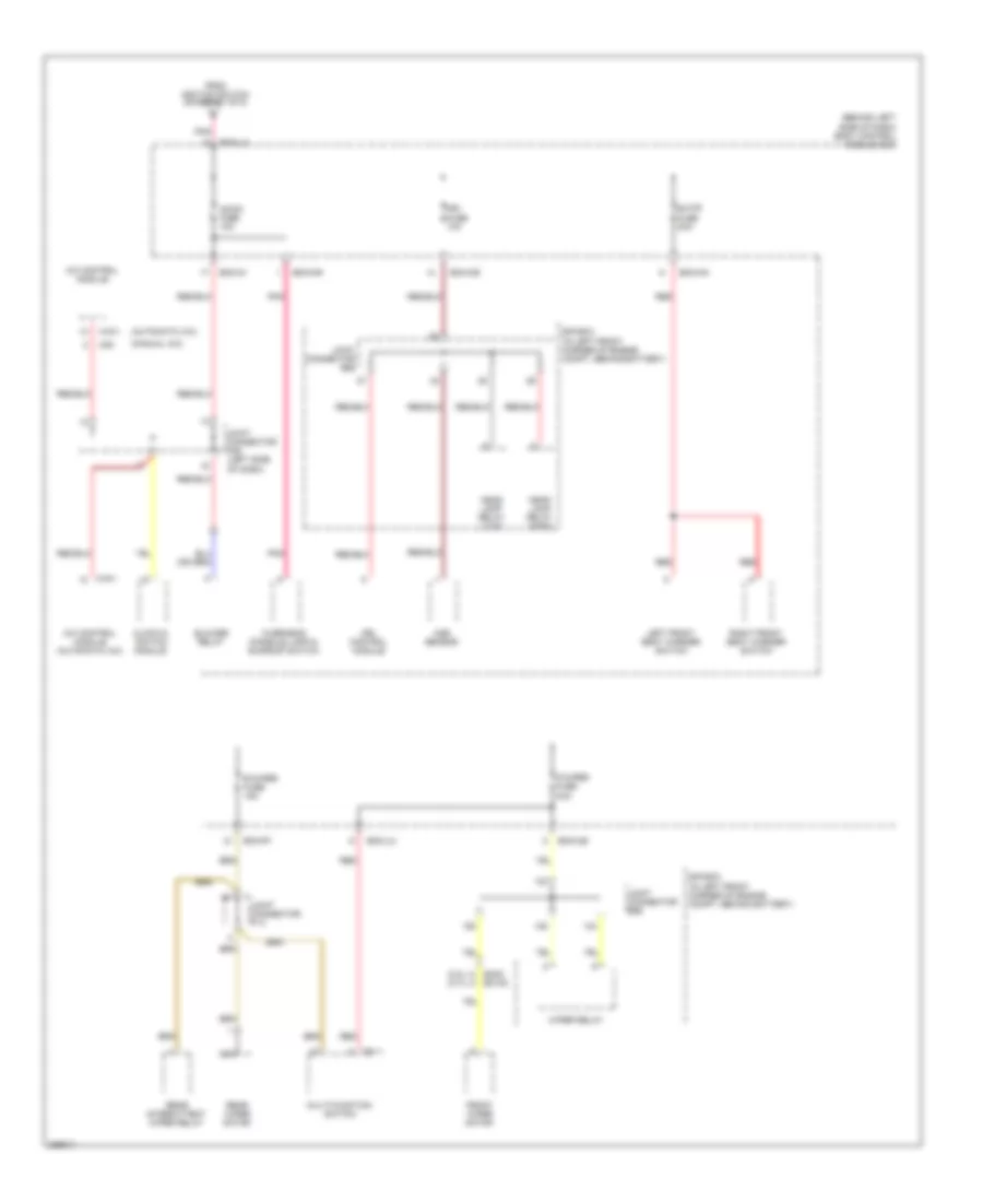 Power Distribution Wiring Diagram 4 of 8 for Hyundai Tiburon GS 2008