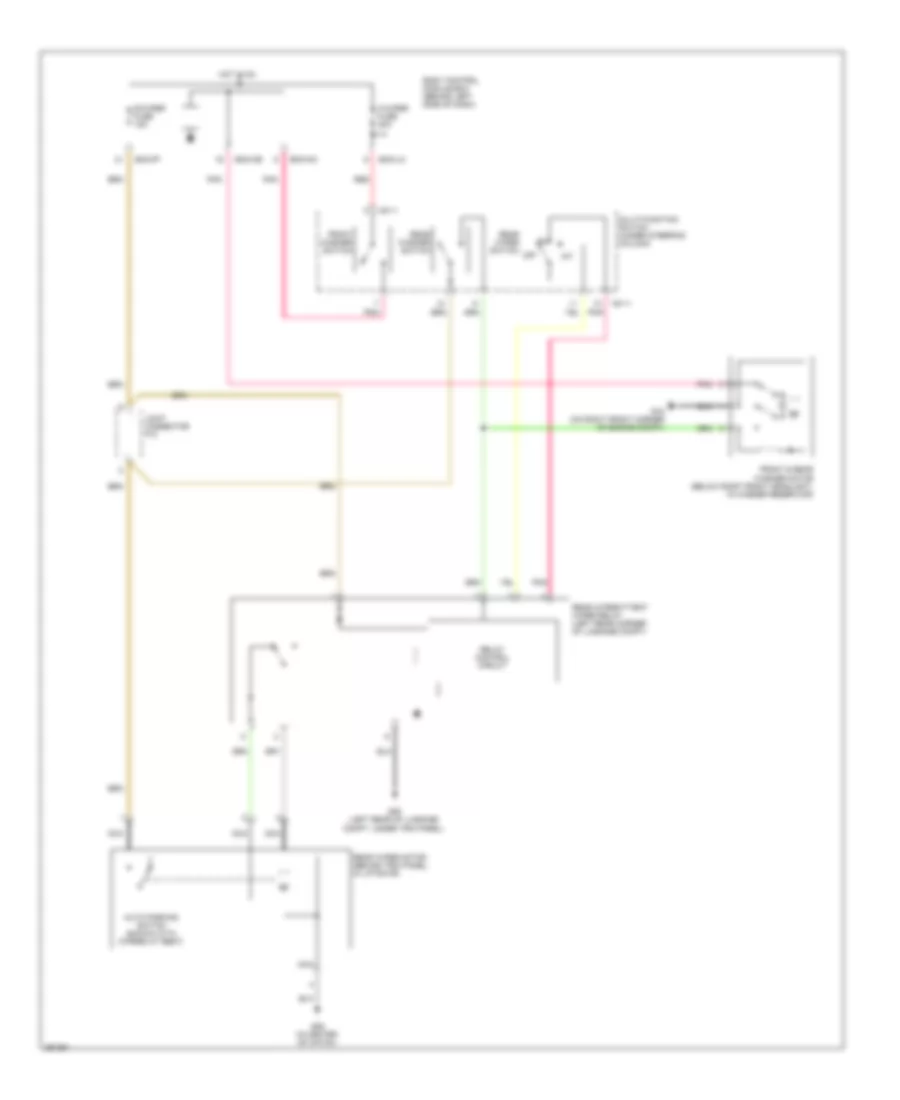 Электросхема заднего стеклоочистителя дворника и омывателя для Hyundai Tiburon GS 2008