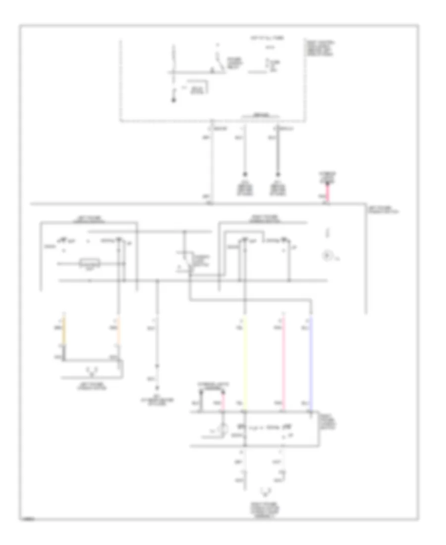 Power Windows Wiring Diagram for Hyundai Tiburon 2004