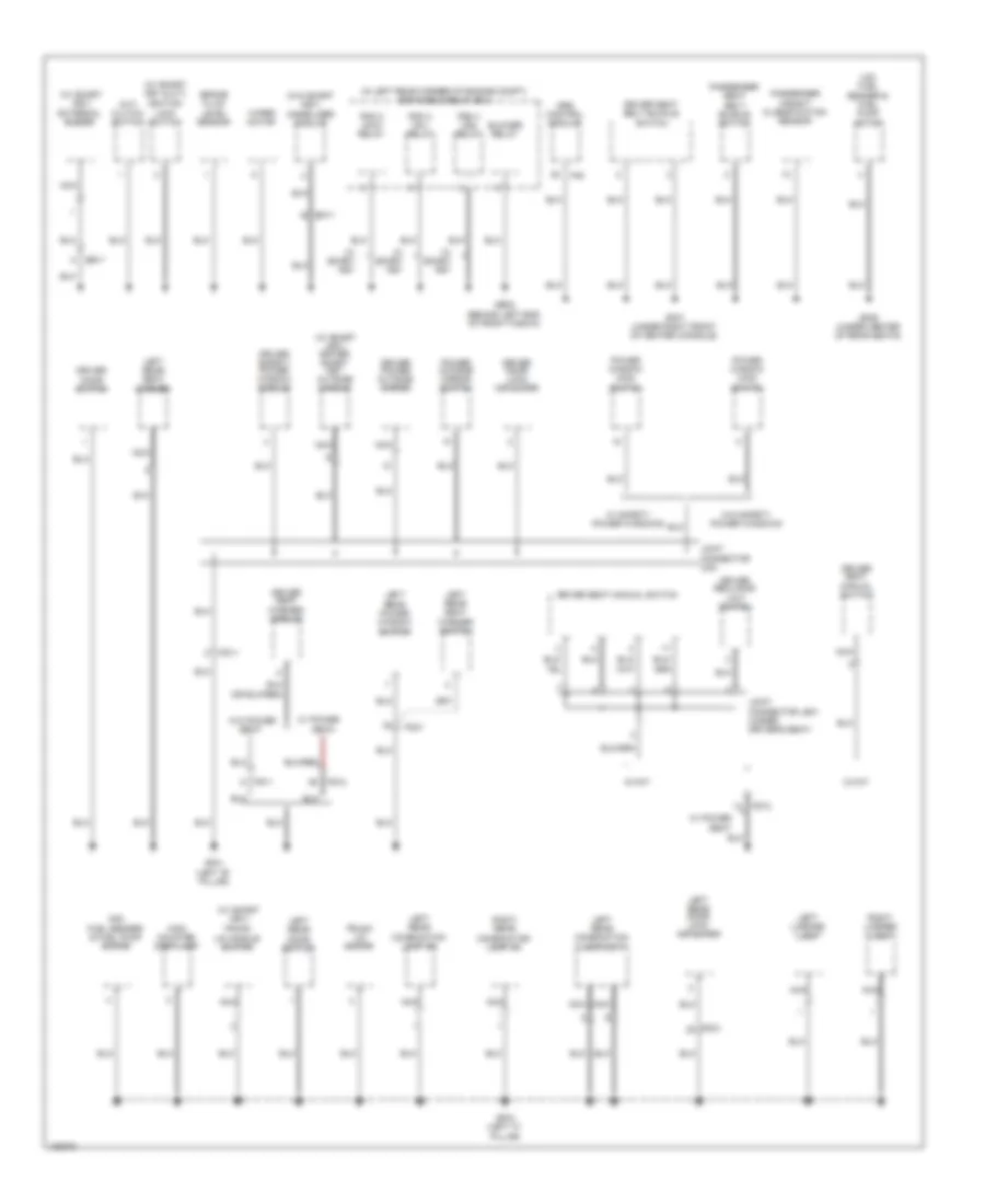 Ground Distribution Wiring Diagram (2 of 3) for Hyundai Elantra Limited 2014
