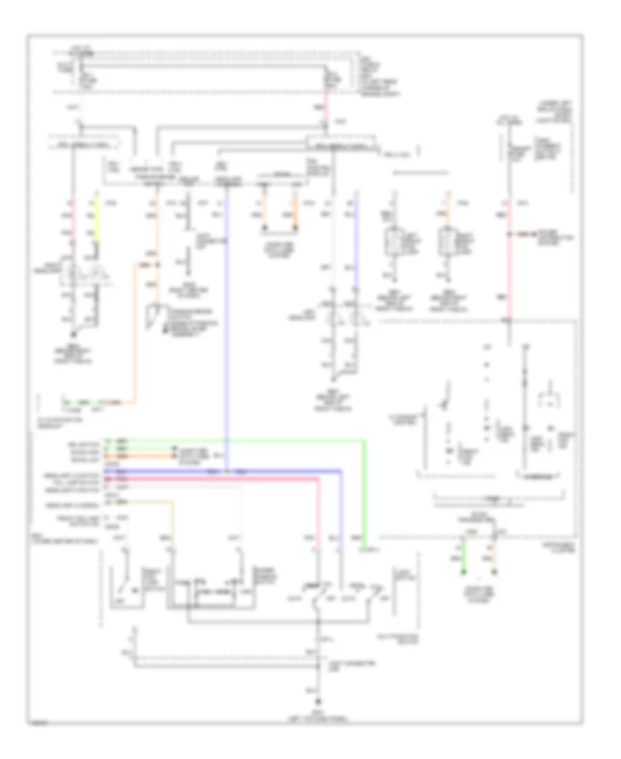 Headlamps Wiring Diagram for Hyundai Elantra Limited 2014