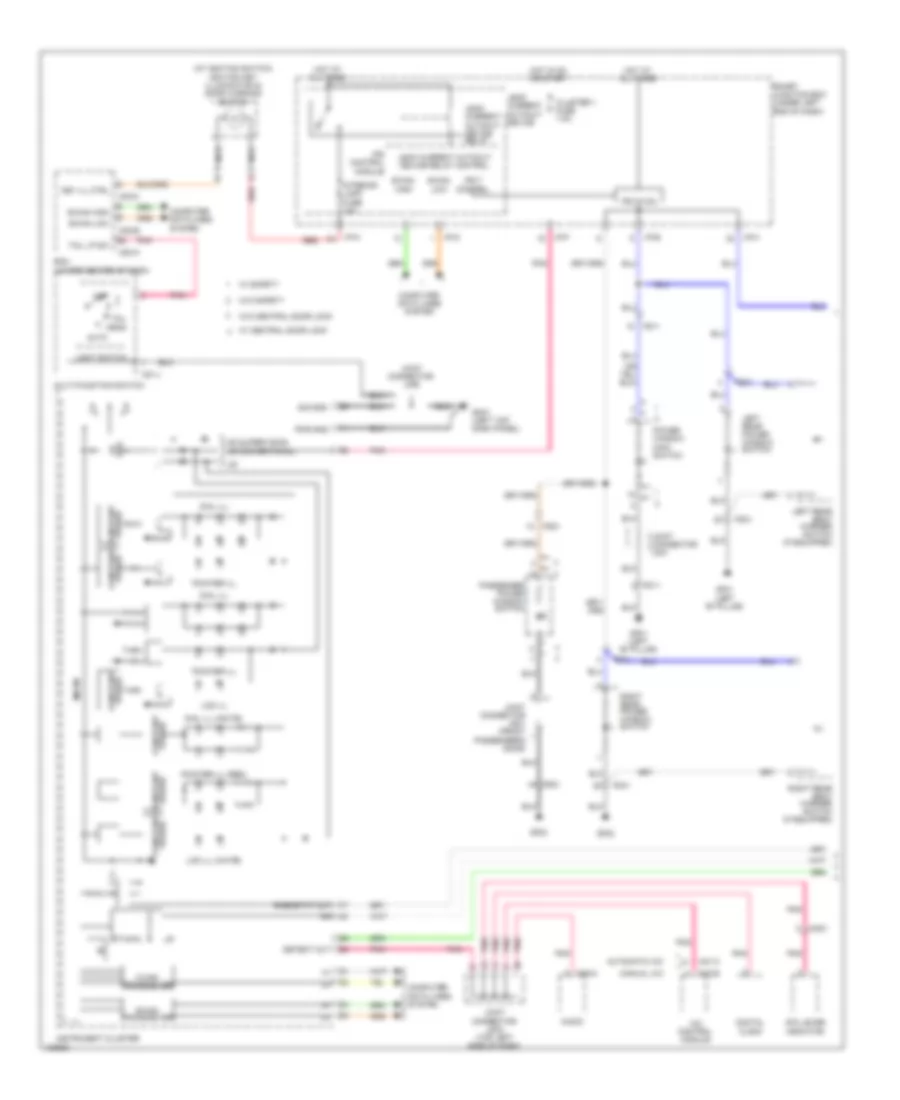 Instrument Illumination Wiring Diagram 1 of 2 for Hyundai Elantra Limited 2014