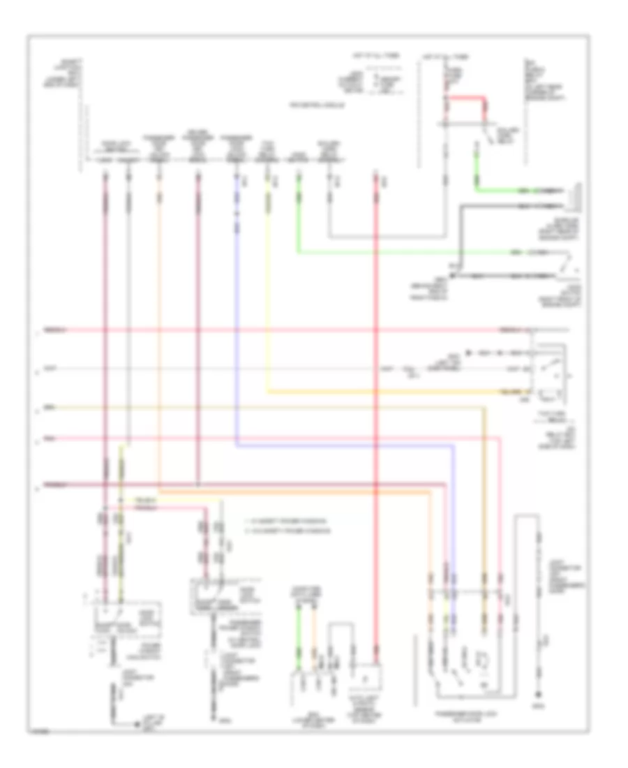 Power Door Locks Wiring Diagram (2 of 2) for Hyundai Elantra Limited 2014