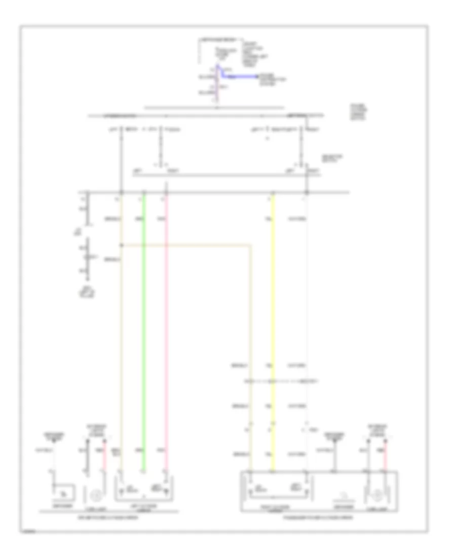 Power Mirrors Wiring Diagram for Hyundai Elantra Limited 2014