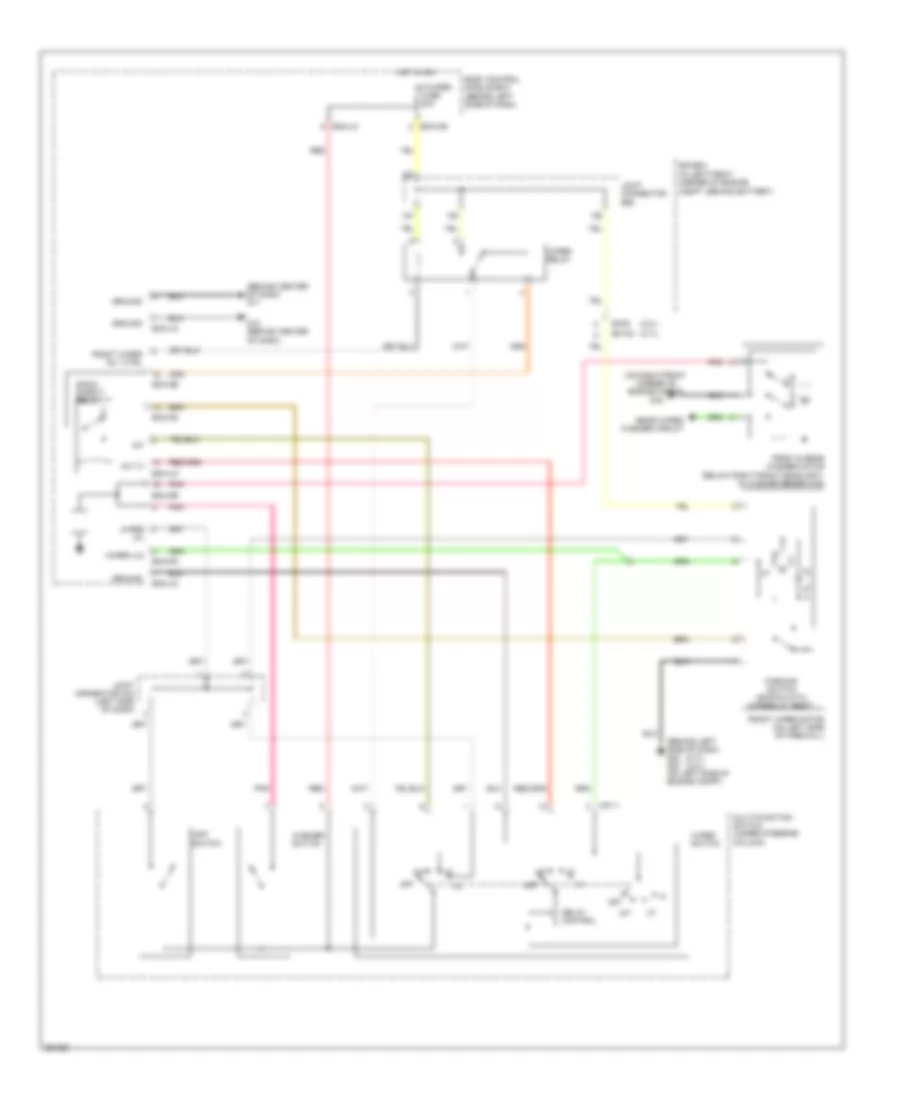 Электросхема передних стеклоочистителей дворников и омывателя лобового стекла для Hyundai Tiburon GT 2008