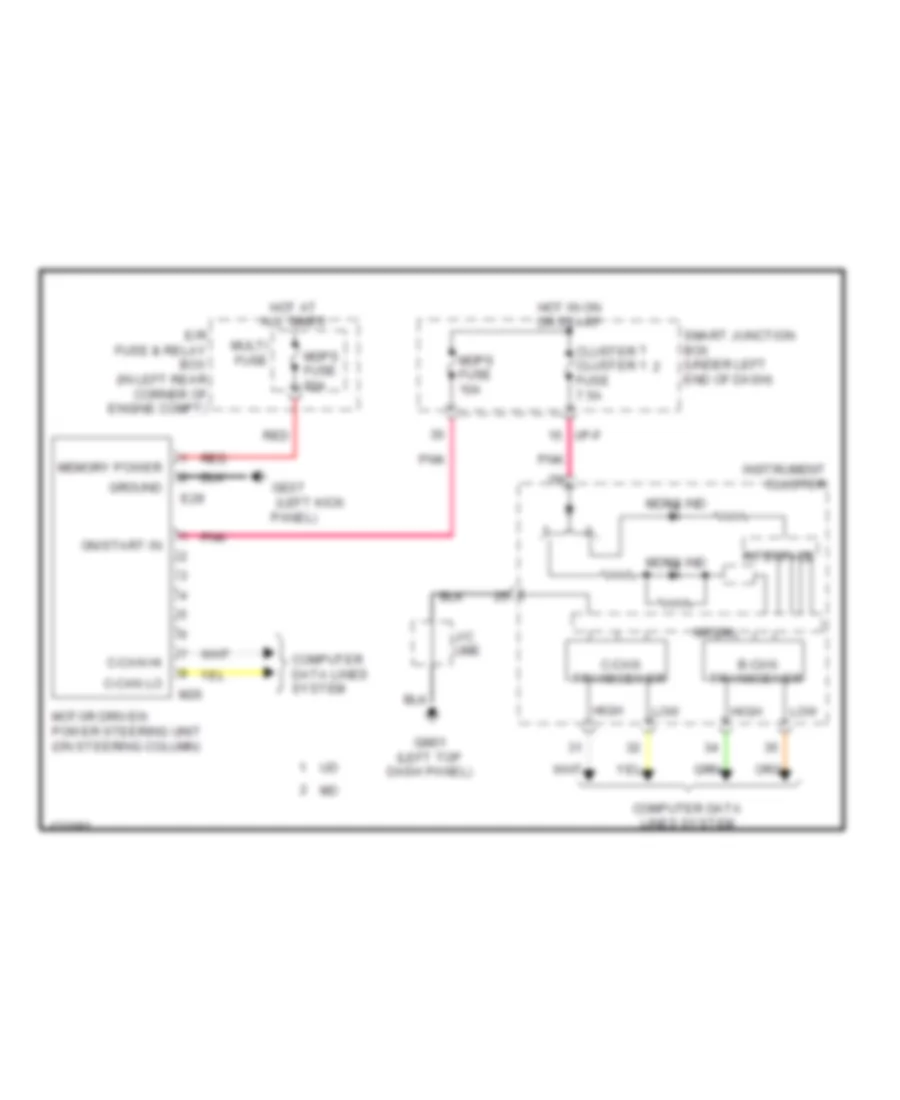 Electronic Power Steering Wiring Diagram for Hyundai Elantra SE 2014