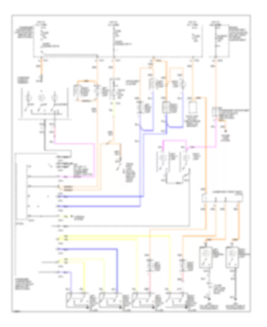 Courtesy Lamps Wiring Diagram with Sunroof for Hyundai XG350 2004