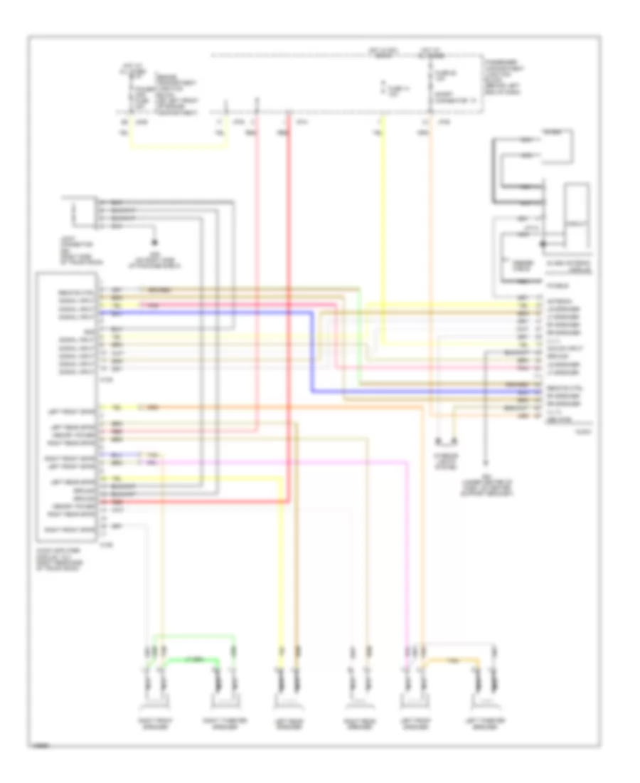Radio Wiring Diagram, with Amplified Speakers for Hyundai XG350 2004