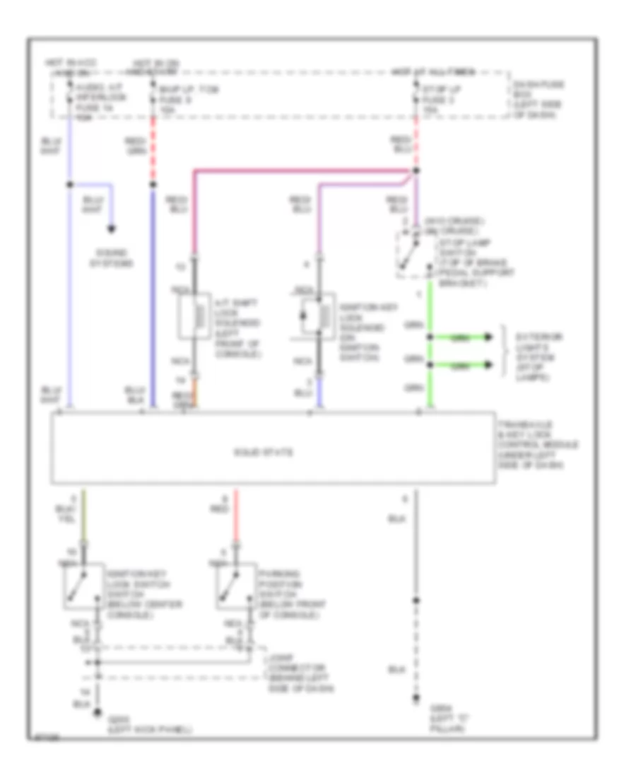 Shift Interlock Wiring Diagram for Hyundai Tiburon 1997