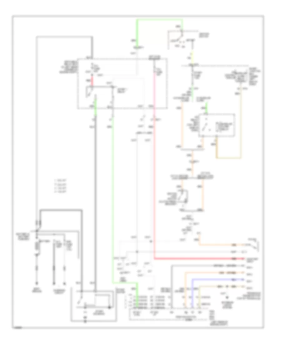 Starting Wiring Diagram, without Smart Key for Hyundai Elantra Sport 2014