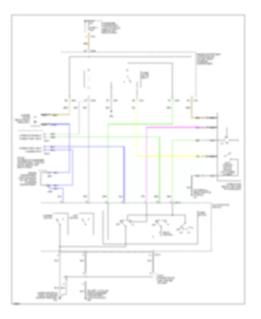 Электросхема стеклоочистителя, дворников и омывателя, без Датчик дождя для Hyundai XG350 L 2004
