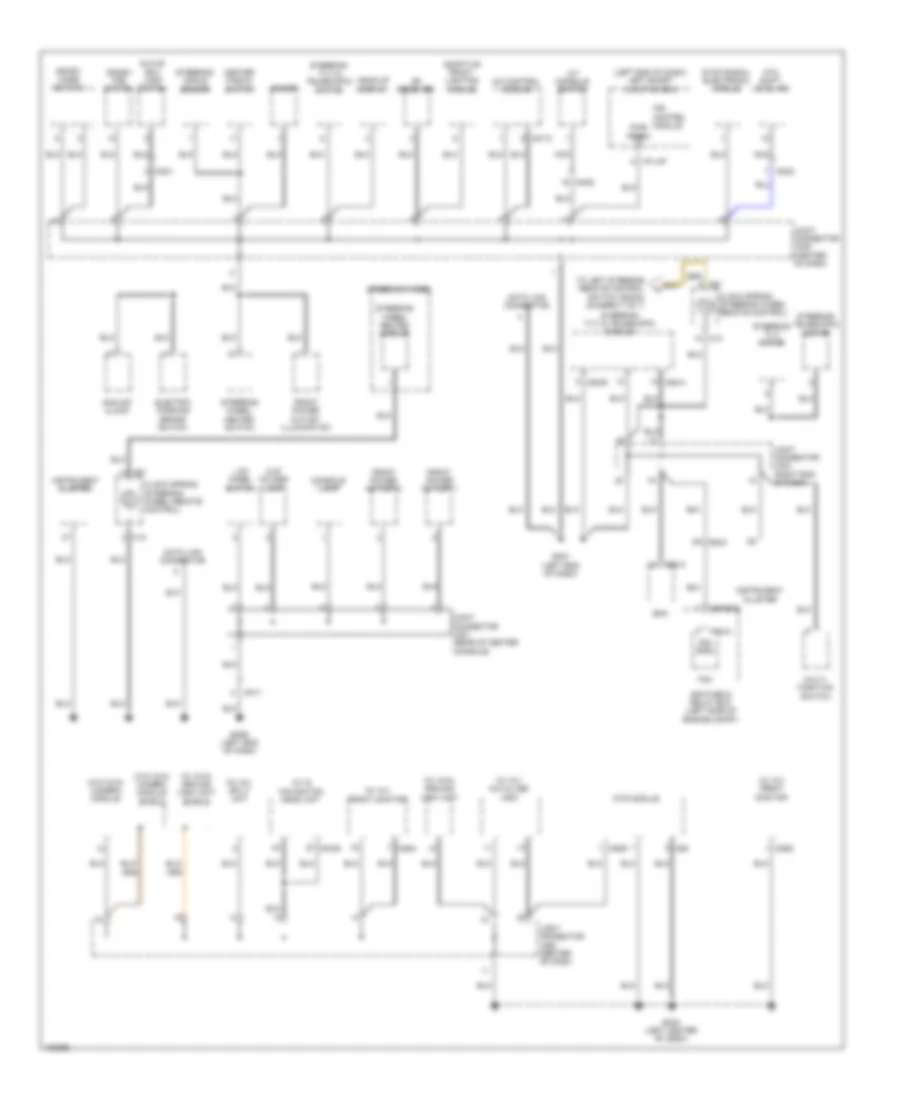 Ground Distribution Wiring Diagram 1 of 7 for Hyundai Equus Signature 2014