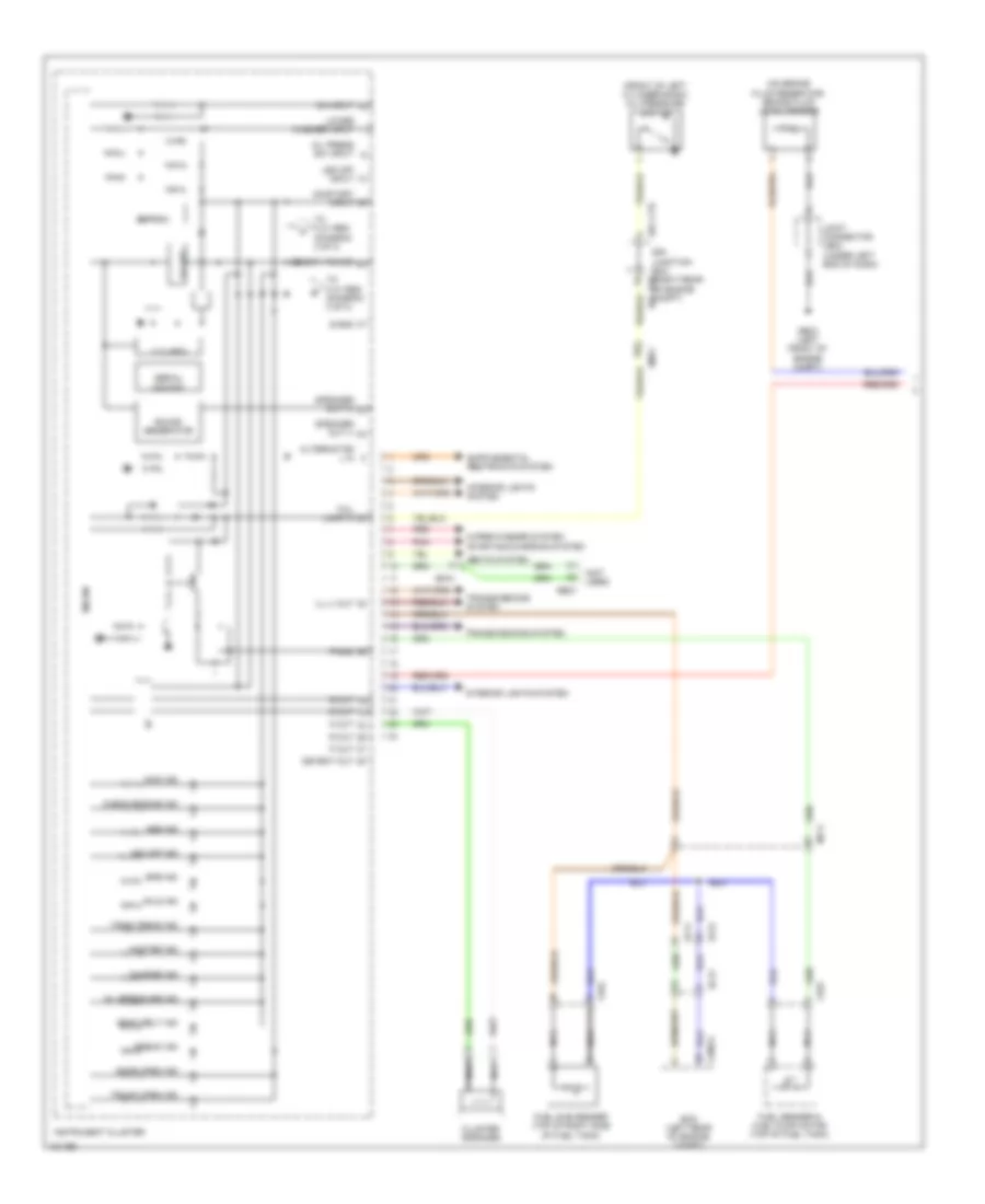 Instrument Cluster Wiring Diagram, Full TFT LCD Type (1 of 3) for Hyundai Equus Signature 2014