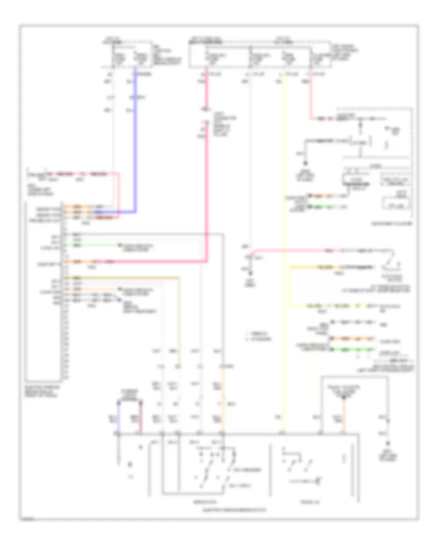 Electric Parking Brake Wiring Diagram for Hyundai Equus Signature 2014