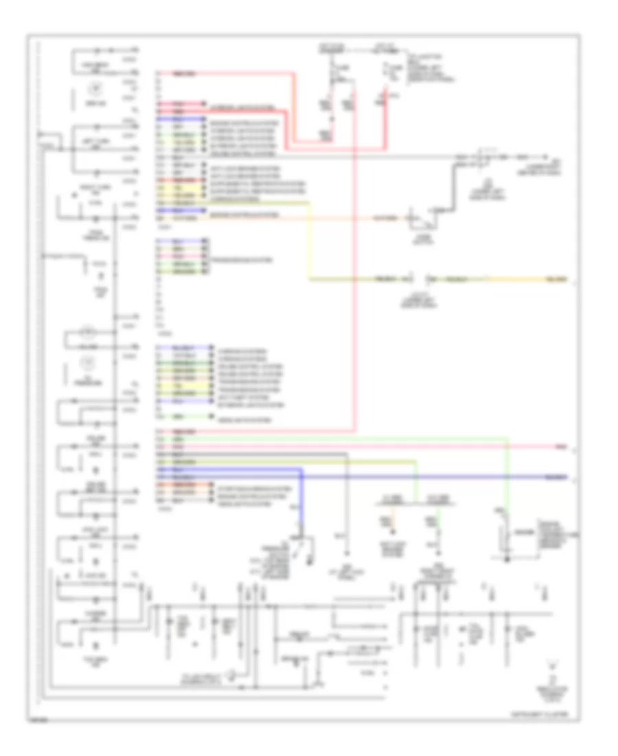 Instrument Cluster Wiring Diagram (1 of 2) for Hyundai Tucson GLS 2008