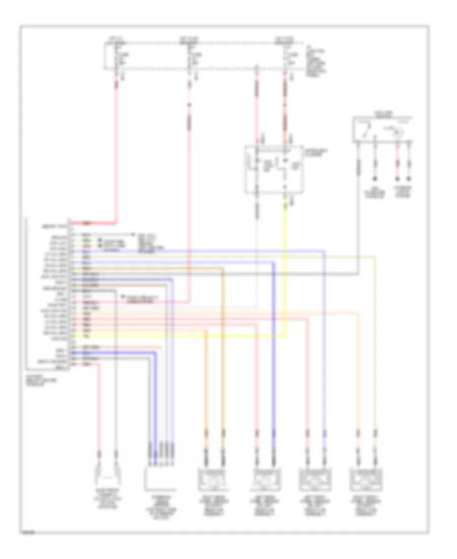 4WD Wiring Diagram, without ABSESC for Hyundai Tucson GLS 2008