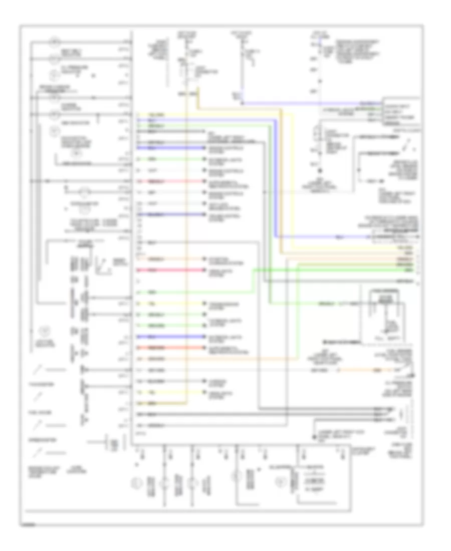 Instrument Cluster Wiring Diagram 1 of 2 for Hyundai Accent GLS 2005