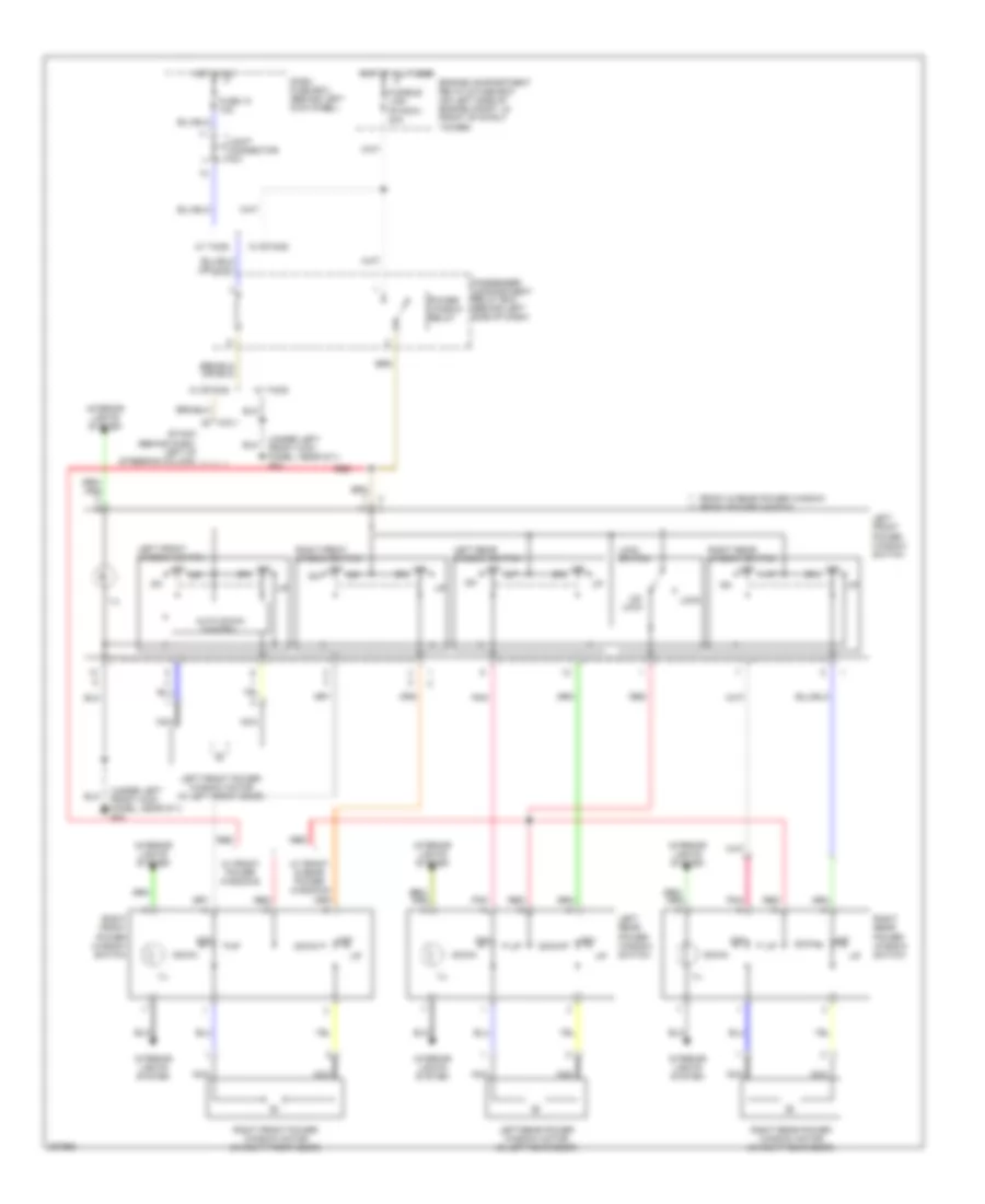 Power Windows Wiring Diagram for Hyundai Accent GLS 2005