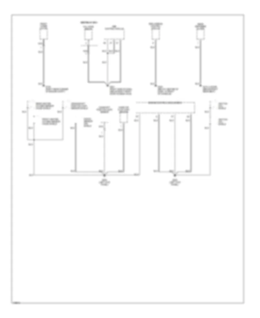 Ground Distribution Wiring Diagram (3 of 3) for Hyundai Accent GL 1998