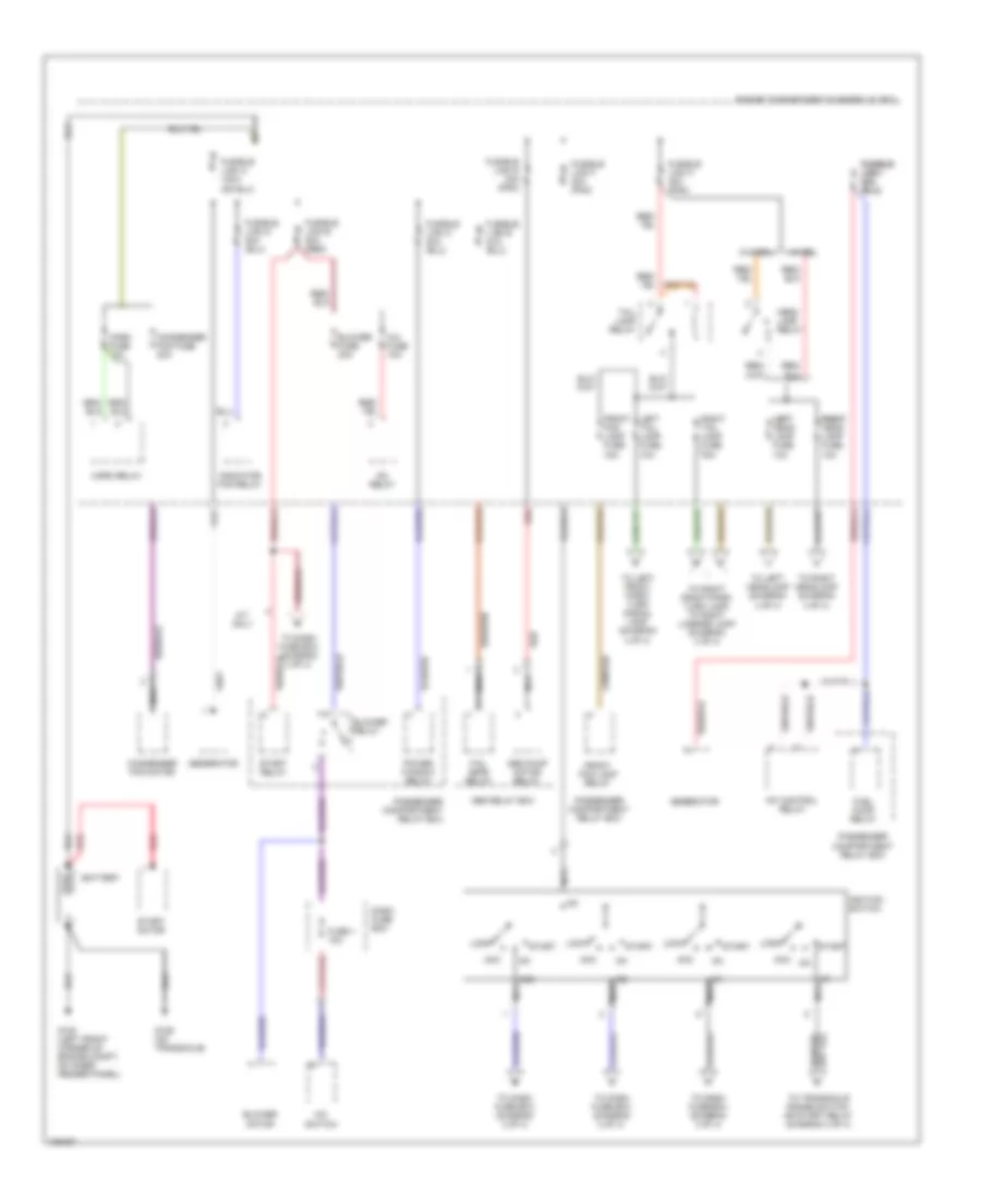 Power Distribution Wiring Diagram 1 of 4 for Hyundai Accent GL 1998