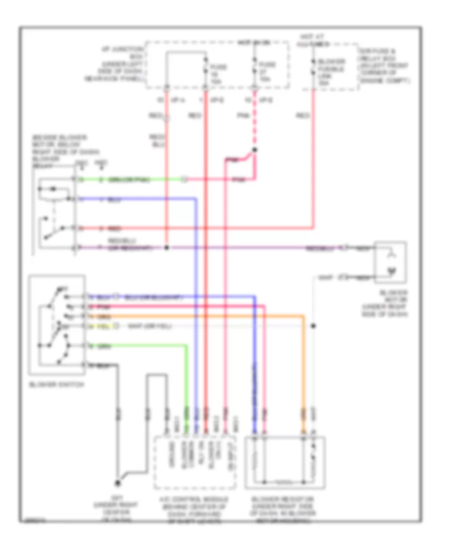 Heater Wiring Diagram for Hyundai Tucson Limited 2008
