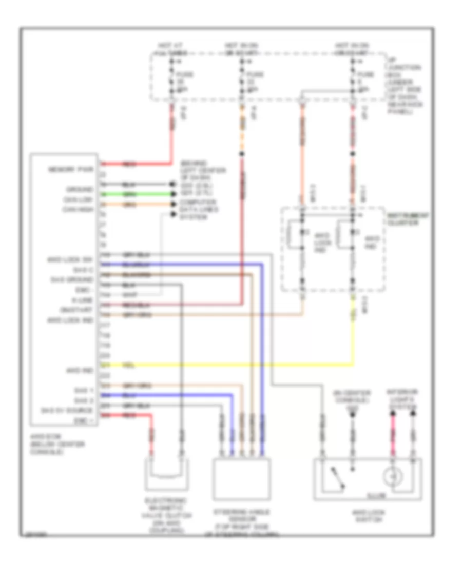 4WD Wiring Diagram with ABS for Hyundai Tucson Limited 2008