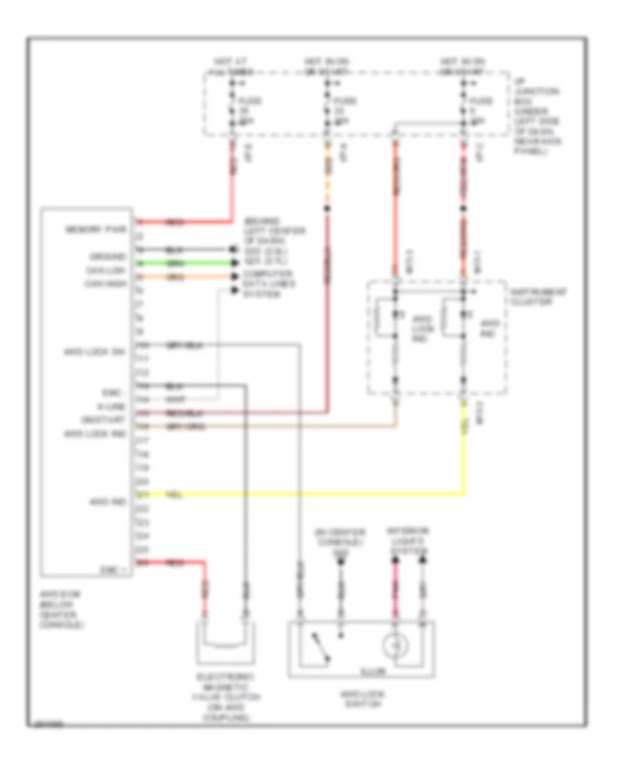 4WD Wiring Diagram with ESC for Hyundai Tucson Limited 2008