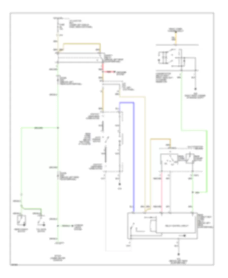 Электросхема заднего стеклоочистителя дворника и омывателя для Hyundai Tucson Limited 2008