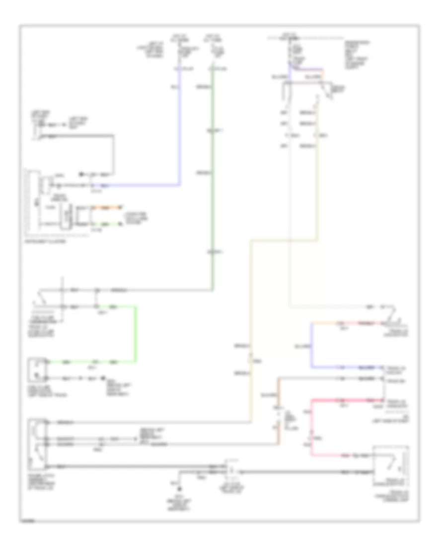Trunk  Fuel Door Release Wiring Diagram for Hyundai Genesis 3 8 2014