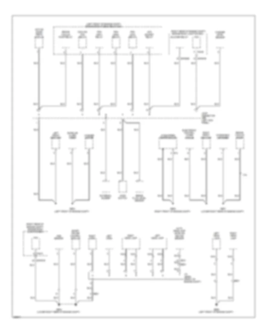 Ground Distribution Wiring Diagram (3 of 6) for Hyundai Genesis 3.8 2014
