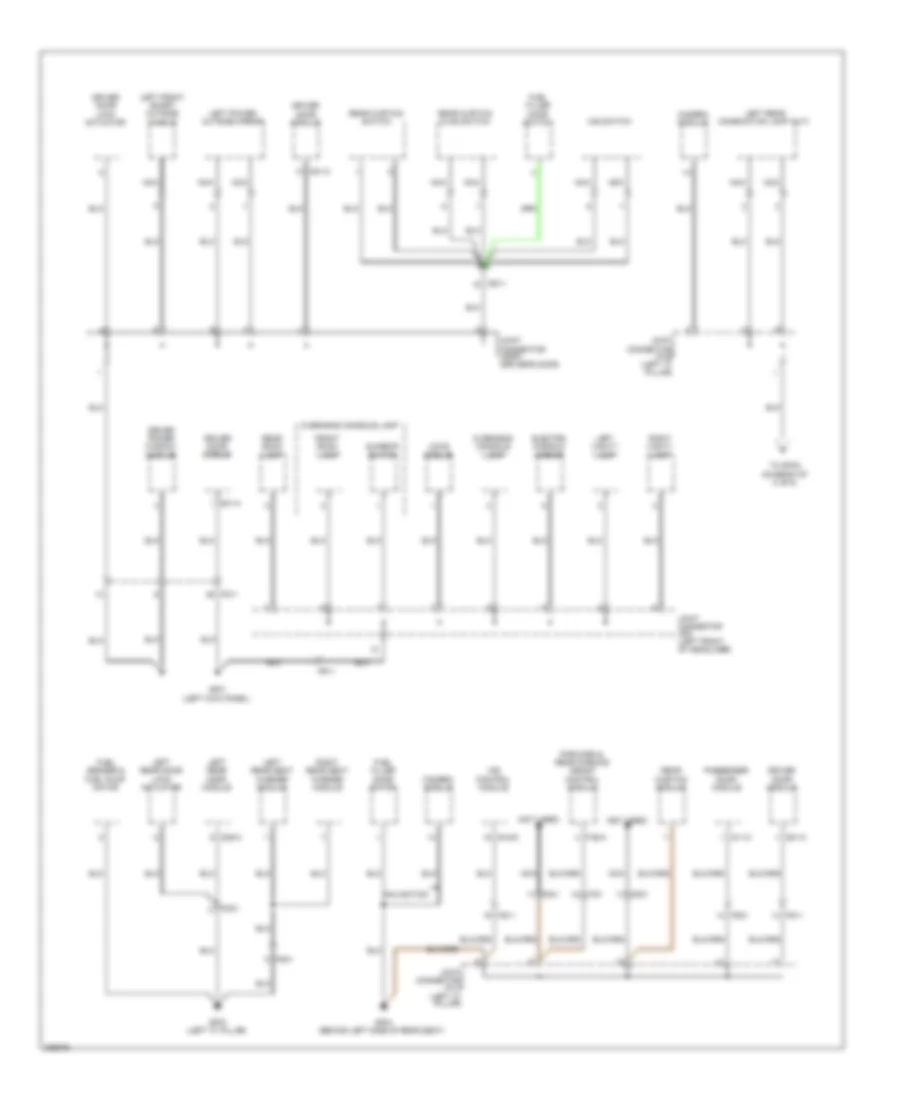 Ground Distribution Wiring Diagram (4 of 6) for Hyundai Genesis 3.8 2014